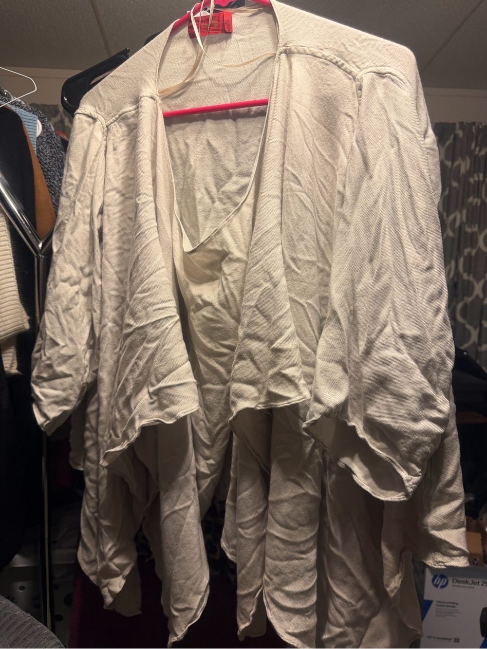 Tigerlily Cream Draped Open-Front Cardigan